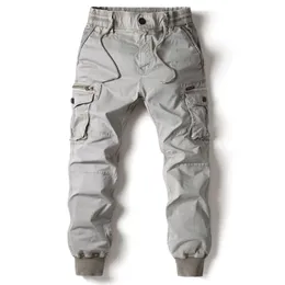 Herrbyxor lastbyxor män jogging casual byxor bomull full längd militär män 220823