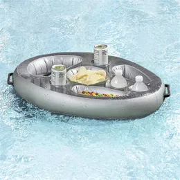 Ny Spashg uppblåsbar dalbana Tray Swimming Pool Drink Plate Floats Cup Holder Cup Holder Supply for Outdoor Beach Party