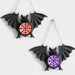 Halloween Decoration Bat Light Colorful Gradient Plastic Bats Pendant For Home Party Bar Decorations Props Bat