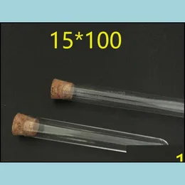 Paketleme Şişeleri Ofis Okulu İşletme Endüstriyel Plastik Test Tüpü Cork Stopper 4 inç 15x100mm 11ml Cl DHXCL