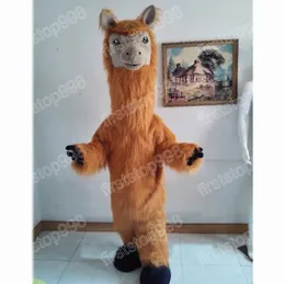 Halloween Llama Mascot Costume Top Quality Cartoon Anime theme character Adults Size Christmas Outdoor Advertising Outfit Suit