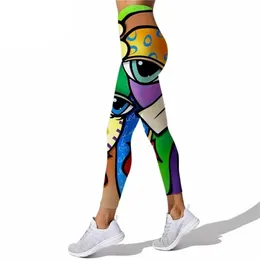 Kobiety legginsy Polinezja Streszczenie Sztuka Drukuj Elastyczność Wysokiej talii 3D Fashion Fashion Fash Forned For Outdoor Pants W220617