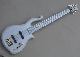 5 Strings Biała gitara basowa Biała Prince z podstrunkiem z drzewa różanego można dostosować