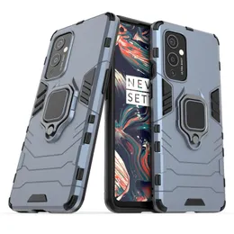 Shockside Bumper Fodral för OnePlus 9 Case for Oneplus 9 Cover Armour PC Silikon Anti-Fall Stand Skyddande telefonlock för OnePlus 9