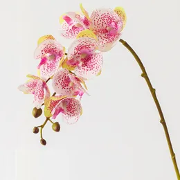 Konstgjorda blommor verklig touch 3d orkidéblomma simulering phalaenopsis bröllopsfest dekorativa blommor