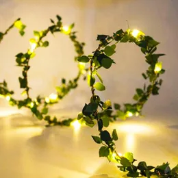 Ghirlande di fiori decorativi Foglie di edera finte Ghirlande artificiali Pianta sospesa Vite per Natale Parete di nozze Sala per feste Roba astetica Dicembre