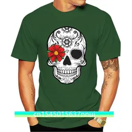 죽은 두개골 그래픽 칼라 베라 신코 데 트 셔츠를위한 성격 기본 날 남성 레저 군대 녹색 남성 티셔츠 브랜드 220702