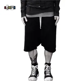 Highstreet Yaz Erkek Bırak Crotch Şort Baggy Gevşek İpli Hip Hop Siyah Kentsel Giysiler Joggers Harem Pantolon Erkek için 220318