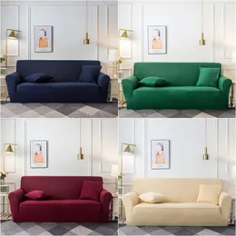 Stol täcker fast färg soffa täcker bomull all-inclusive stretch slipcover soffhandduk för L-form vardagsrum copridivanochair