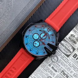 2023 جودة عالية الرجال الساعات الفاخرة Six Stitches Series All the Dals Works Mens Quartz Watch Top Fuster Brand Rubber Strap Clock Chronograph 52 mm baceter