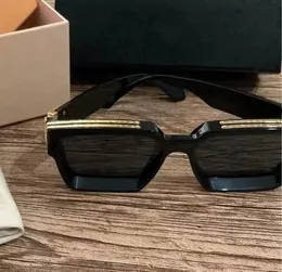Millionaire Millionaires Okulary przeciwsłoneczne Ramka 96006 Kolor czarny złoto z pudełkiem moda okulary przeciwsłoneczne mężczyzna Kobieta Goggle plażowa okulary przeciwsłoneczne Uv400 Najwyższa jakość 1165