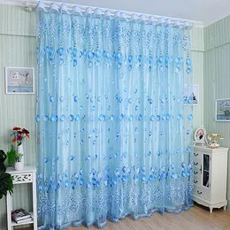 Vorhang Vorhänge Tulpe Home Vorhänge Drucken Floral Fenster Bildschirm Wohnzimmer Schlafzimmer Tür Küche Drapieren Tüll Liefert 3,2 X 6,5 ftVorhang