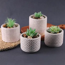 Craft Tools Cylinder Flower Pot Cement Mold Gardening Planter Concrete Silicone For Handmade Candle Jar Storage Box Plaster Resin MouldCraft