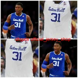 College NCAA Seton Hallbasketball Jersey 0 Quincy McKnight 1 Michael Nzei 2 Anthony Nelson 13 Myles Powell 14 Jared Rhoden Custom S