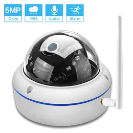 5MP WiFi Camera ICSEE Kabel Wireless IP-Kameras vandalsichere wasserdichte Outdoor-Kamera-Audioaufzeichnung RTSP Cloud