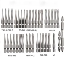 Hand Tools 5Pcs 50mm Long Magnetic Screwdriver Bits Set 1/4" Hex Shank Electric Head Small Waist Strong Torque Drill Bit KitHand