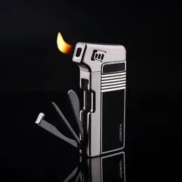 New JOBON Oblique Cigar Pipe Gas Lighter Refill Multifunctional Butane Cigarette Lighter Tamper/Knife/Needles Smoking Accessories