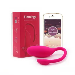لعبة Massager Sex Toy Magic Motion App Smart Bluetooth Vibrator Toy for Woman Control Control Flamingo Clitoris G-spot pastulator vagina massager f32w