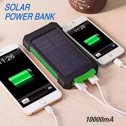 Solar power bank outdoor camping LED lights three prevention large capacity polymer universal phone mobile charger backup battery