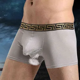 underwear men men's hollow out separates scrotum design Modal cotton male mens underwear boxer shorts cuecas sexy underpants G220419