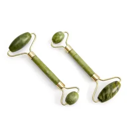 Massager a rulli di giada per rulli per il viso gua sha natura di bellezza bellezza sottile sollevatura antagri di cura per la cura della pelle del viso Masajeador de rodillos de jade para rostro