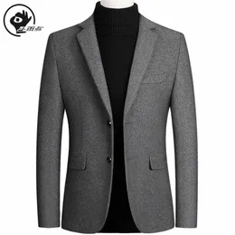 XiaoYudian Solid Blazer British Elegante giacca da uomo Blazer Business Casual per uomo Cappotto di lana normale Marca 201128