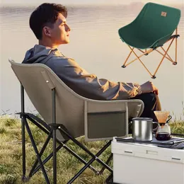 Лагерная мебель Портативные складные лунные стулья на открытом воздухе для кемпинга пляжный рыбалка для пикника барбекю с пакетом -мешочка