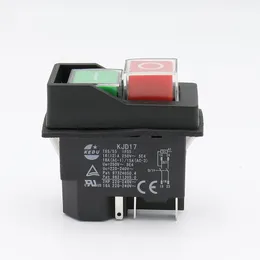 KJD17 5Pins Elektromagnetische Starter Druckschalter 16A AC250V IP55 Wasserdicht Maschine Garten Werkzeug Ausrüstung Sicherheitsschalter