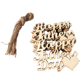 Party Favors Happy Mothers Day Wooden Hänge med hängande rep Trä Craft Home Ornament (10PCS / Set) GCE13590