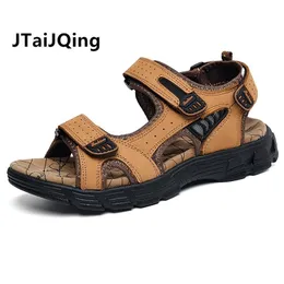 Mens Leather Soft Driving Shoes Footwear Summer Man Sandals 220701