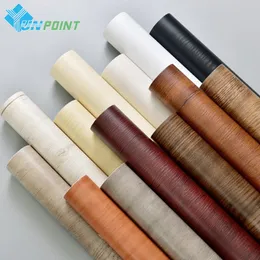 PVC Waterproof Self Adhesive Wallpaper Roll Furniture Cabinets Vinyl Decorative Film Wood Grain Stickers For Diy Home Decor 220512