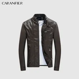 Caranfier Mens Pu Jackets Coats دراجة نارية راكب الدراجات النارية