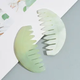 Other Home Garden Jade Massage Comb Head Massager Hair Brush Gua Sha Board Stone Body Brushes Scalp Massaging Meridian Treatment SN4486