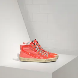 Tasarımcı Altın İtalya Ayakkabı Çiftler Günlük Lüks Top Versiyon Sabahları Arşiv Slayt Di Cotone E Stella Pelle İtalyan Orijinal Deri Küçük Kirli Ayakkabılar
