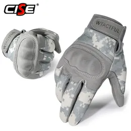 ACU Camouflage Touch Screen Motorcycle Hard Knuckle Full Finger Gloves Moto Motorbike Biker Motocross Riding Protective Gear Men CX220518