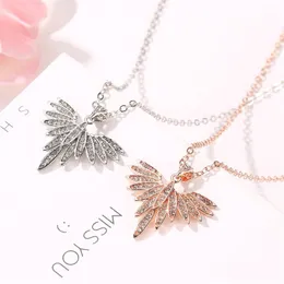 Pendant Necklaces Angle Wing Phoenix Eagle Bird Necklace For Women Gold Silver Color Vintage Chain Lucky Gift Chokers Female JewelryPendant