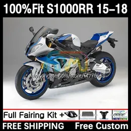 Spritzguss-Verkleidungen für BMW S 1000RR 1000 RR S1000-RR 2015–2018 Karosserie 3DH.101 S1000 RR S1000RR 15 16 17 18 S-1000RR 2015 2016 2017 2018 OEM-Karosseriesatz, hellblau