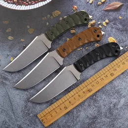 DC53 Fixed One Stone Washing Blade G10 Handle Hunting Camp Survival Rock Climbing Pocket Fruit EDC Tool Knife