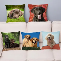 Cushion/Decorative Pillow Cute Labrador Retriever Dog Print Cover 45 Cushion Super Soft Plush Throw Case Home Decor Pillows CoversCushion/De