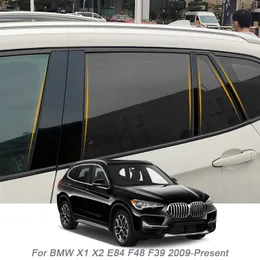 6st CAR Window Center Piller Sticker PVC ProtectiveAnti-Scratch Film för BMW X1 X2 E84 F48 F39 2009-närvaro Auto Accessories