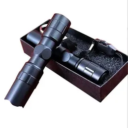 Outdoor Black 3W Waterproof LED Mini Torch Flashlight White Light Outdoor Sport Travel Lamp keychain Flashlights Torches