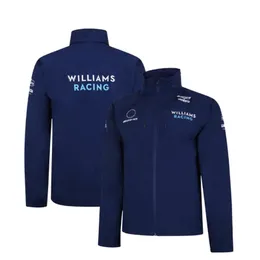 Herrjackor F1 Racing Warm Jacket Williams Team 2022 Suit Casual Zipper Sportwear Top Autumn and Winter Cuff Style