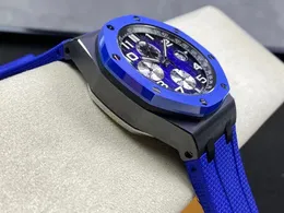 44 mm 26405 Mężczyźni Chronograph Watch Ceramic Sapphire Crystal Kryształ najwyższej jakości zegarek 3126 Automatyczny ruch sportowy Zegarki o grubości 16,4 mm gumowy pasek