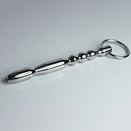 Stainless Steel Chastity Urethral Plug Beads Hollow Penis sexy Toys For Men Insert Sound Dilators Cock Cbt