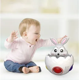 Wholesale Easter Toys Children Cartoon Rabbit Press Rainbow Ball Bubble Music Decompression Fun New Toys