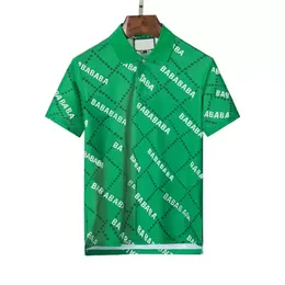 Högkvalitativ polo designer lyxiga mode färgglada brevmorska asiatiska storlek m-xxxl mens smal passform kort ärm polo tröjor