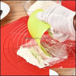 Baking Pastry Tools Bakeware Kitchen Dining Bar Home Garden Arched Flour Spata Dough Scraper For Pizza Steamed Vermice Dh10E