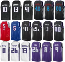 طباعة المدينة بيان كرة السلة Edition Harrison Barnes Jersey 40 Deaaron Fox 5 Davion Mitchell 15 Richaun Holmes 22 Chimezie Metu 7 Keegan Murray 13 Shirt Man Kids