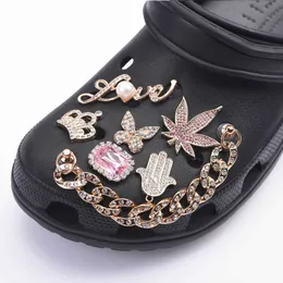 Projektant marki Croc Charms Akcesoria Bling Rhinestone Dziewczyna Prezent Do Dekoracji Butów Chodaków