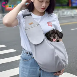 Cuby New Pet Hand Free Sling Bad Laked Сумка для бок с дышащими портативными собачьи мешки Регулируемые домашние петли